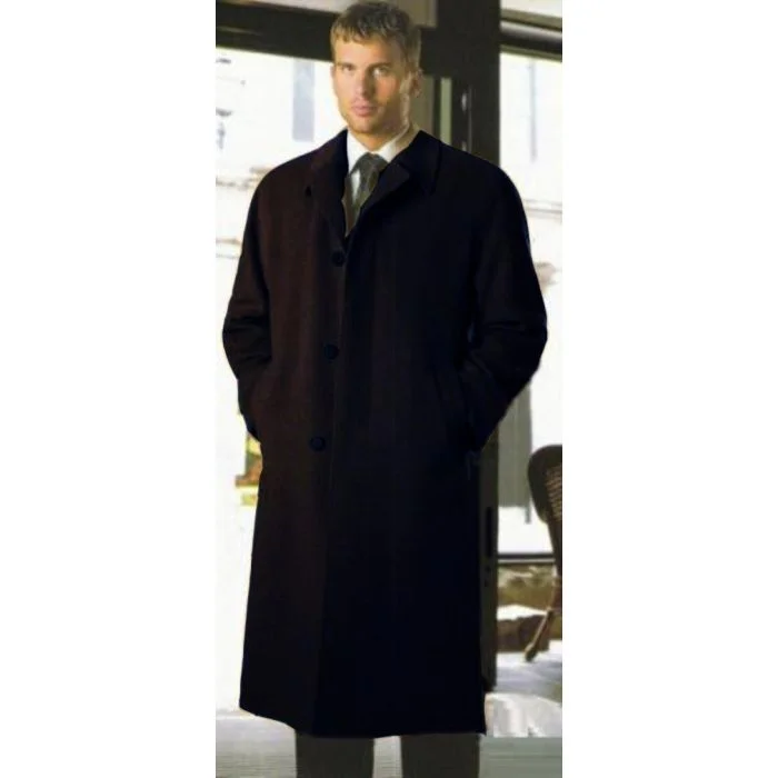 Smart Casual Wear Mens Dress Coat Alberto Nardoni Wool Blend Overcoat