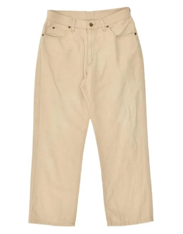 Everyday Comfort LEE Mens Straight Casual Trousers W30 L26  Beige Cotton