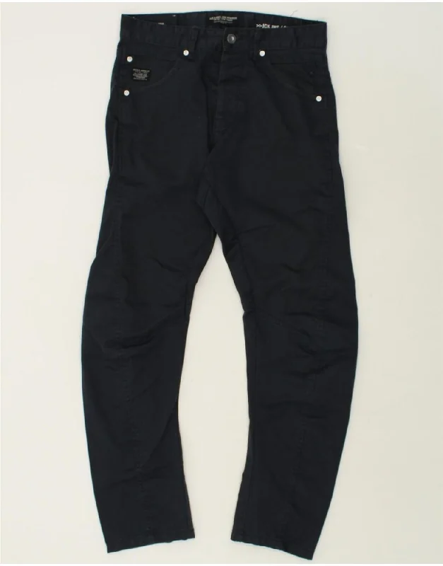 Smart Looks JACK & JONES Mens Anti Fit Banana Casual Trousers W32 L32 Navy Blue Cotton