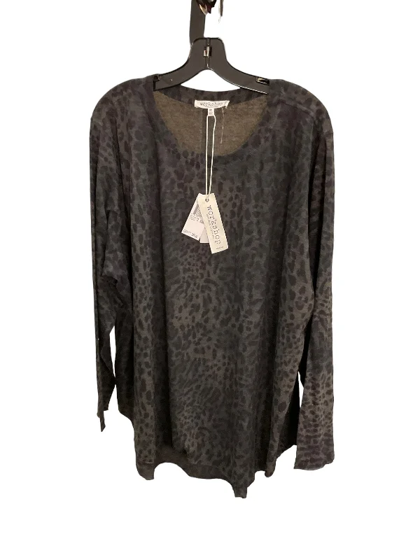 Casual Layers Top Long Sleeve By Workshop In Black, Size: 3x