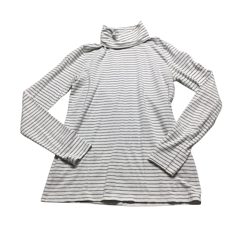 Urban Style Top Long Sleeve Basic By Banana Republic In Striped Pattern, Size: Xs