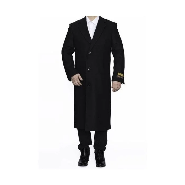 Everyday Apparel Mens Black Big And Tall Trench Coat Raincoats Overcoat / Topcoat