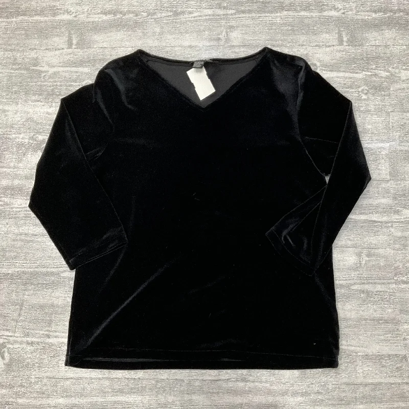 Cool Jackets Top 3/4 Sleeve By Dkny In Black, Size: M