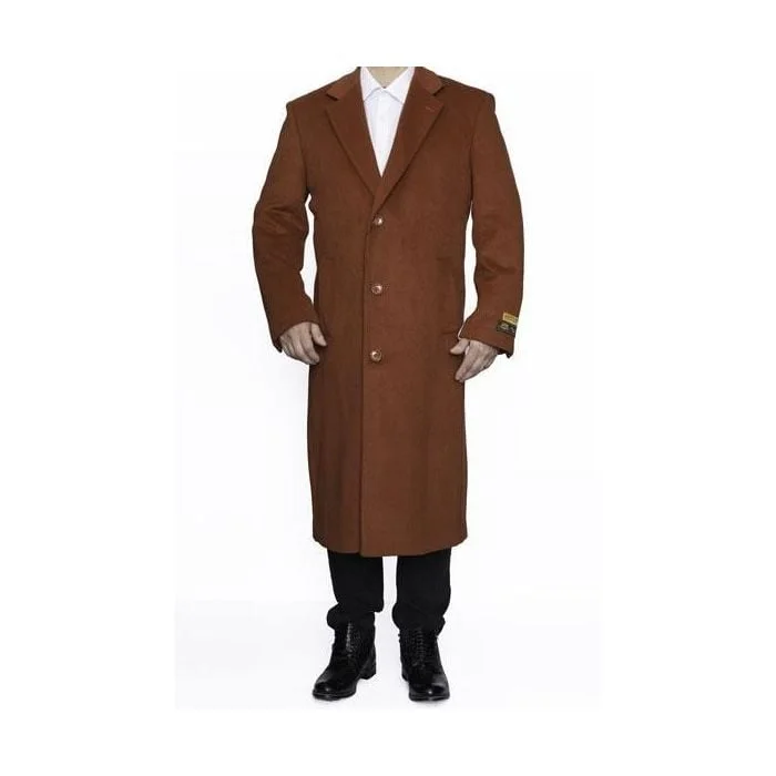 Active Essentials Mens Rust Big And Tall Trench Coat Overcoat / Topcoat