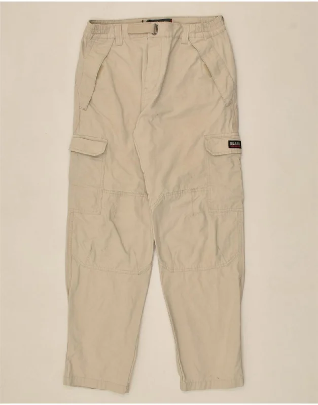 Lightwear Options SLAM Mens Tapered Cargo Trousers Large W34 L32 Grey Cotton