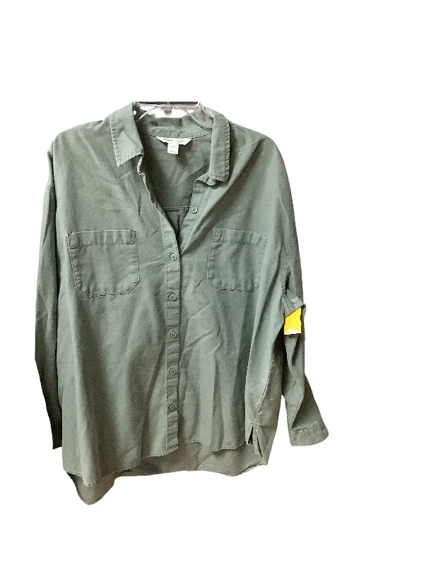 Lightwear Options Top Long Sleeve By Old Navy In Green, Size: Xxl