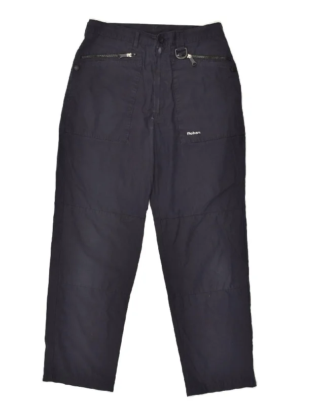 All-Weather Wear ROHAN Mens Tapered Trousers W32 L27  Navy Blue Polyester