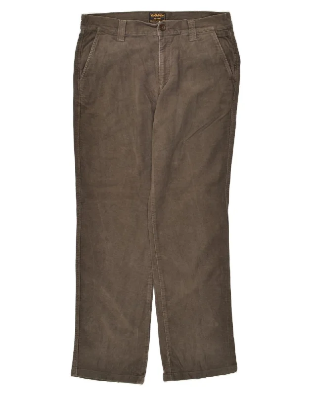 Sporty Trends WOOLRICH Mens Straight Casual Trousers W33 L32 Grey Cotton