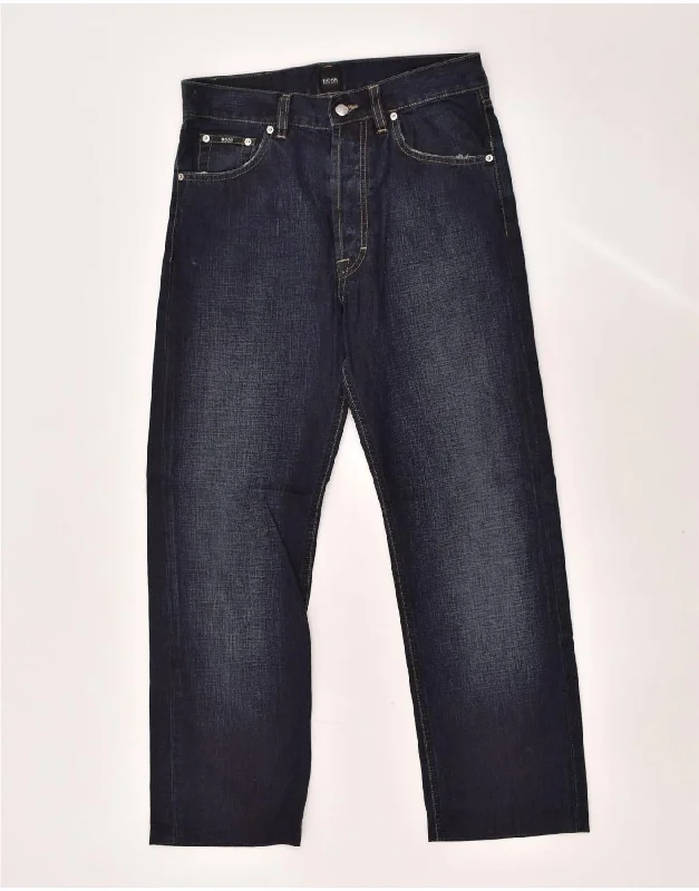 Versatile Outfits HUGO BOSS Mens Straight Jeans W31 L28  Blue Cotton