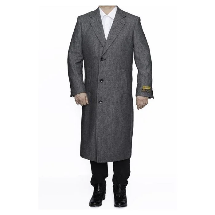 Flexible Wear Grey Big And Tall Trench Coat Raincoats Overcoat / Topcoat