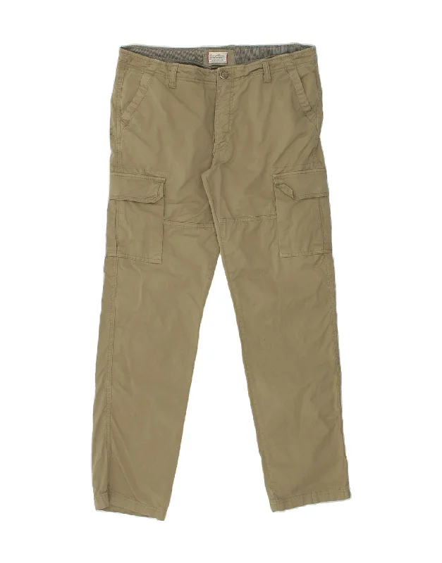 Outdoor Gear CONTE OF FLORENCE Mens Slim Cargo Trousers IT 52 XL W38 L33  Beige Cotton