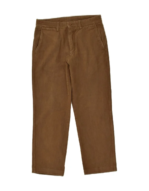 Casual Sneakers AVIREX Mens Straight Chino Trousers W33 L27 Brown Cotton