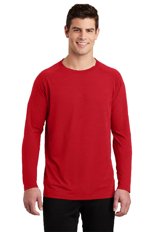 Everyday Denim Sport-Tek Mens Ultimate Performance Moisture Wicking Long Sleeve Crewneck T-Shirt - True Red