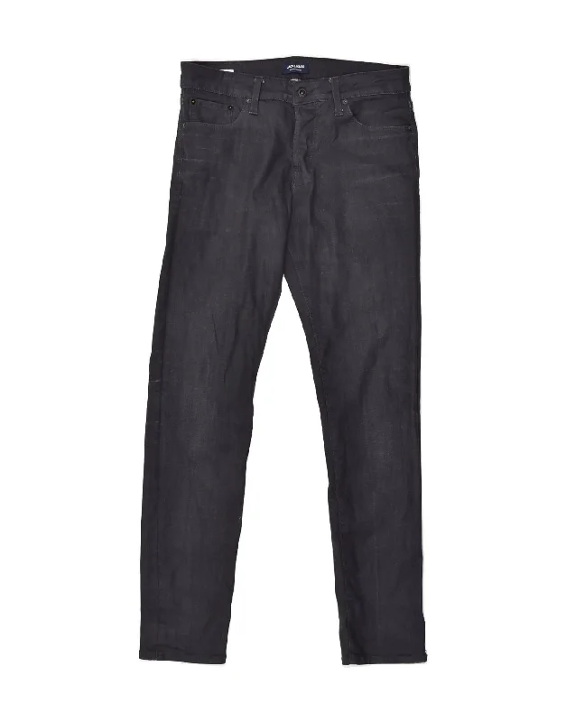 Soft Materials JACK & JONES Mens Tim Slim Casual Trousers W34 L34  Navy Blue Cotton