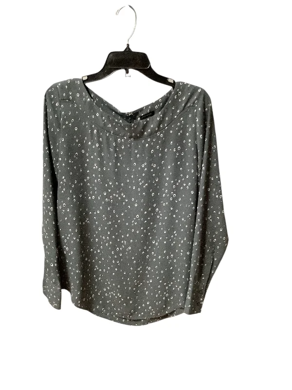 Tailored Comfort Top Long Sleeve By Ann Taylor In Grey, Size: S