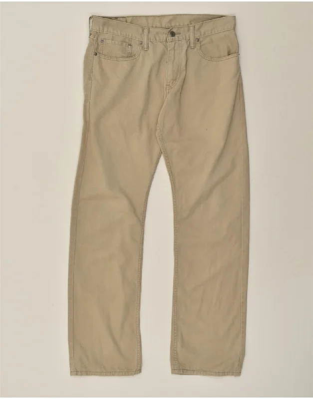 Cozy Apparel LEVI'S Mens 514 Straight Casual Trousers W32 L32  Beige Cotton