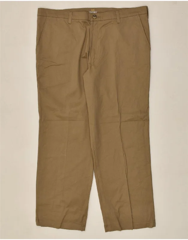 All-Purpose Wear LEE Mens Total Freedom Straight Casual Trousers W40 L30 Brown Cotton