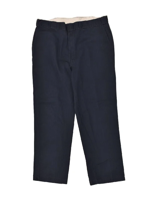 Everyday Denim DICKIES Mens Tapered Chino Trousers W40 L30 Navy Blue