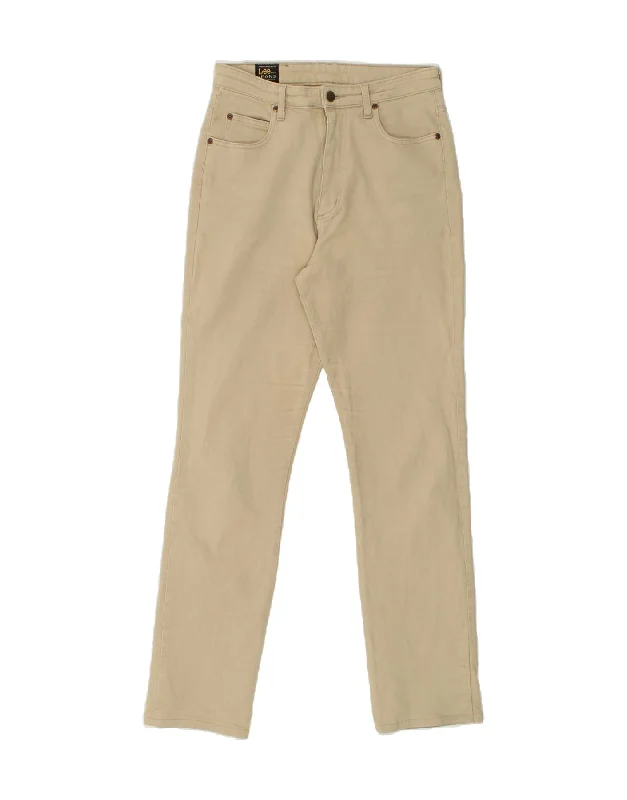 Modern Apparel LEE Mens Slim Casual Trousers W31 L30  Beige Cotton