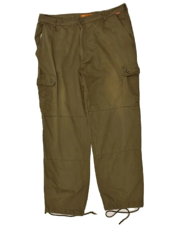 Classic Wear DECATHLON Mens Straight Cargo Trousers EU 50 Large W38 L31  Khaki