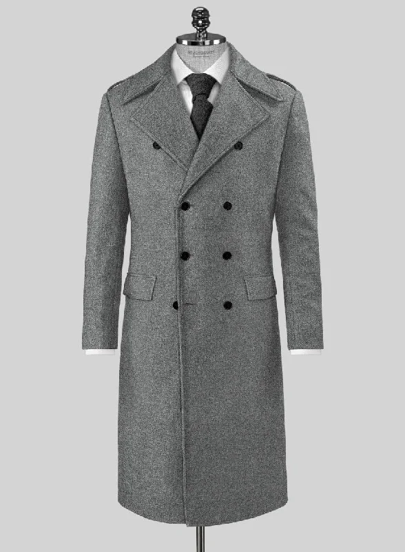 Active Tops Highlander Light Gray Tweed GQ Overcoat