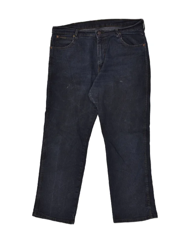 Basic Fashion WRANGLER Mens Straight Jeans W36 L29  Navy Blue