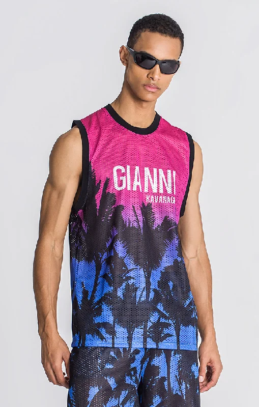 Active Tops Multicolor Palms Tanktop 