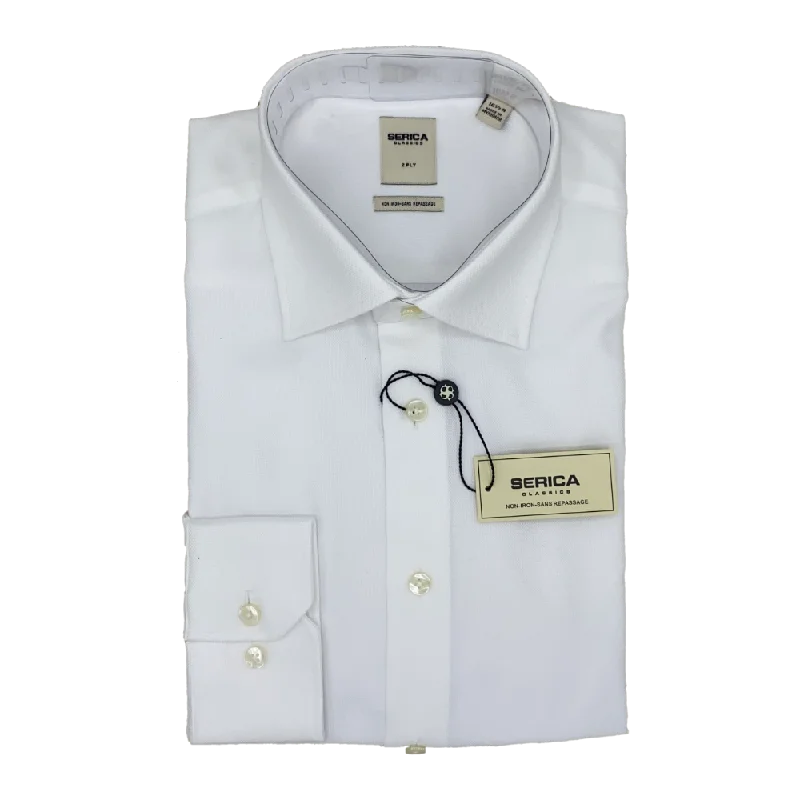 Trendy Styles Serica Classics Semi Tapered Non-Iron 2 Ply Cotton Dress Shirt - C-325 01