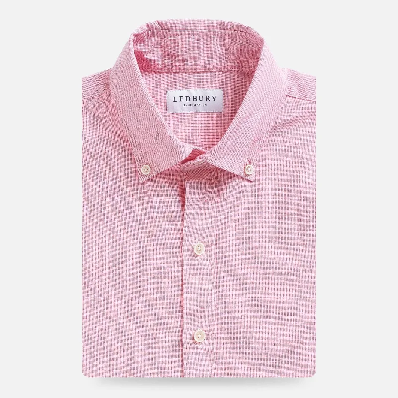 Comfortable Wearables The Watermelon Barretto Cotton Linen Custom Shirt