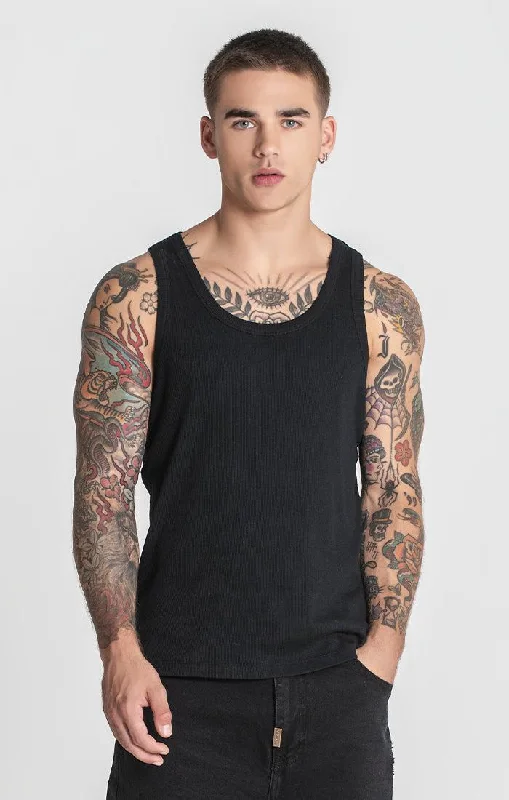 Urban Wear Black Ribbed Tanktop