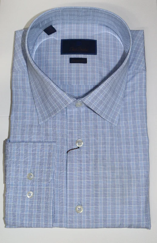 Classic Pieces David Donahue Sky Blue Barrel Cuff Dress Shirt