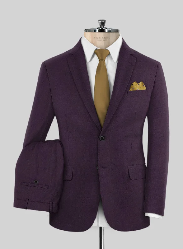 Casual Knitwear Reda Mauve Wool Suit