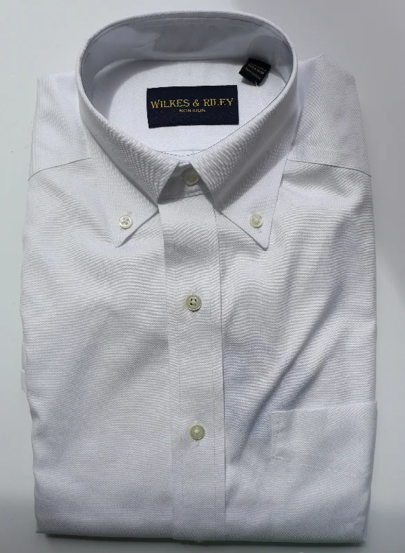 Casual Knit Tops The Shirt Shop Dress Shirt - White Button Down (Average Sleeve Length)