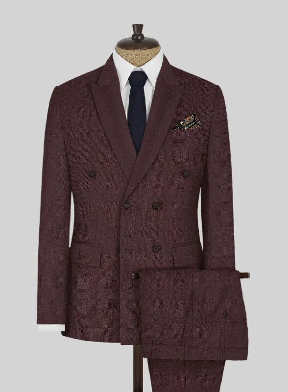 Soft Sweaters Napolean Wine Wool Suit