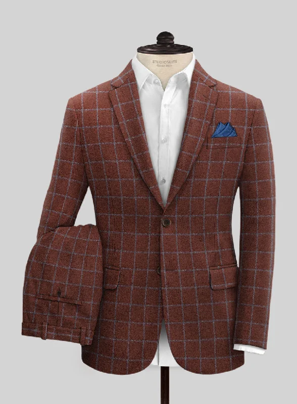 Lightweight Apparel Italian Alonxi Checks Tweed Suit