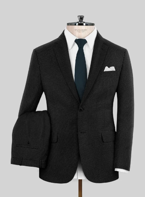 Urban Outfits Lanificio Zegna Trofeo Smoky Black Wool Suit