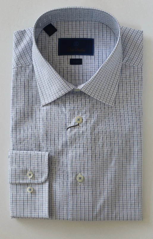 Urban Wear David Donahue Dress Shirt - White/Sky (Trim)