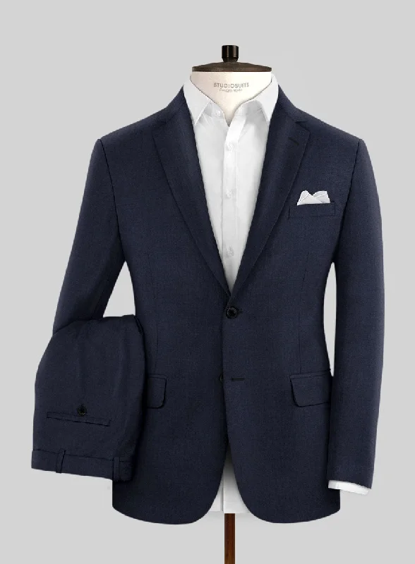 Trendy Styles Hardy Minnis Blue Sharkskin Wool Suit