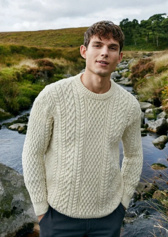 Easy Pants IrelandsEye Men's Cuileann Aran Sweater | Natural