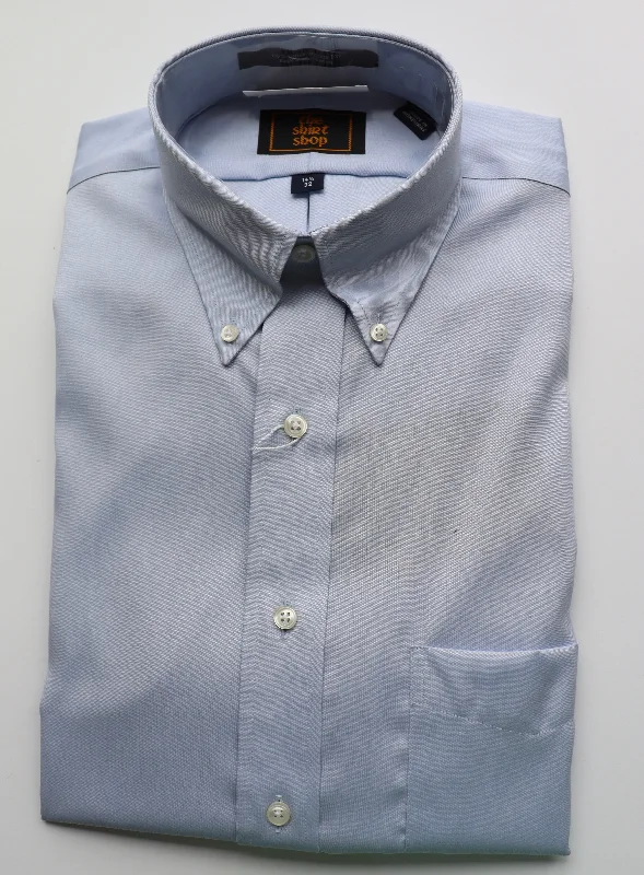 Sporty Looks The Shirt Shop Dress Shirt - Blue Button Down (Average Sleeve Length)