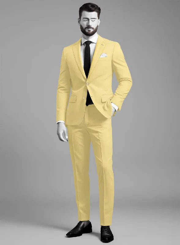 Outdoor Outfits Napolean Yellow Wool Suit