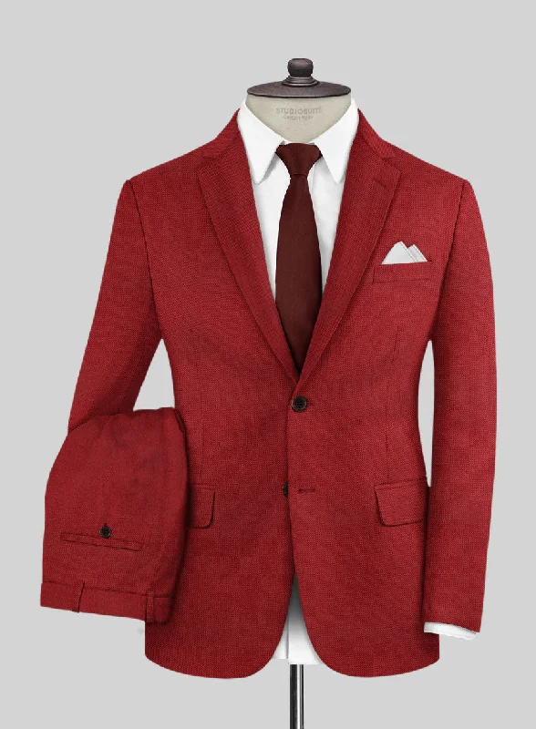 Casual Sweaters Scabal Ed Red Wool Suit