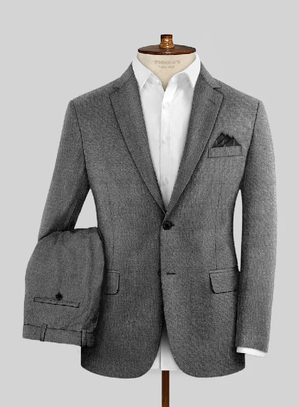 Warm Essentials Hardy Minnis Gray Sharkskin Wool Suit