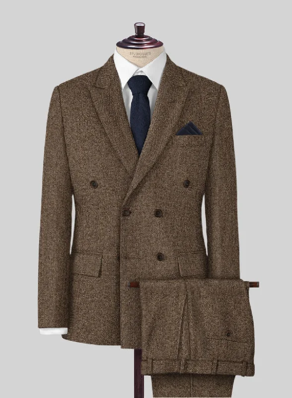 Comfy Hoodies Rust Herringbone Tweed Suit