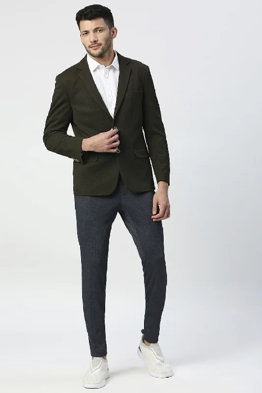 Comfort Fit Polyester Stretch Knit Blazers