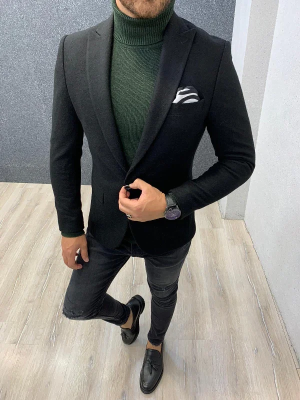 Larook Black Slim Fit Blazer