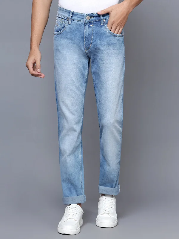 Weekend Wear Relaxed Wear Relaxed Wear Men's Ultra Narrow fit Heavy Fade Light Blue  Jeans