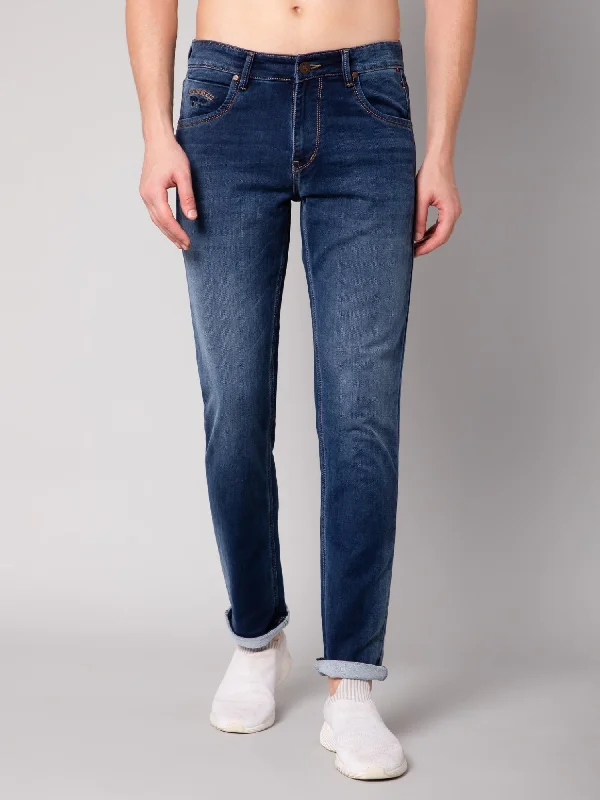 Cozy Basics Sporty Wardrobe Sporty Wardrobe Men's Ultra Narrow fit Medium Fade Dark Blue  Jeans