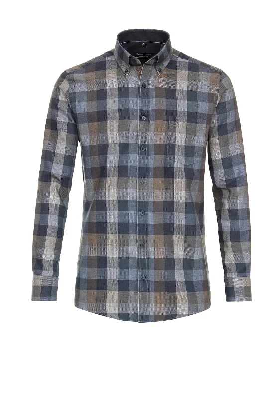 Casa Moda Check Shirt, Navy & Grey