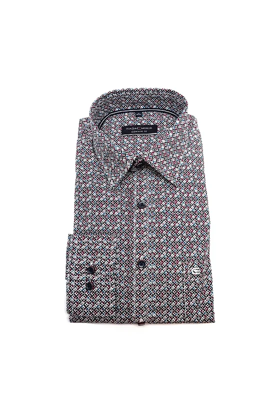 Casa Moda Geo Print Shirt, Port Multi